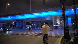 Jing an Maoming Road｜Tour Shanghai Night 4K｜Zhangyuan fengshengli｜Wuding road｜West Nanjing Road