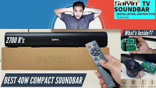 Saiyin DS6301 Soundbar for TV, 40W at 2700Rs with Optical | Teardown | Connection Tutorial Fire TV