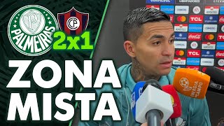 "ATÉ FALEI NO VESTIÁRIO..." DUDU FALOU NA ZONA MISTA DE PALMEIRAS 2 X 1 CERRO PORTEÑO