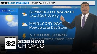 More rain overnight, summer-like warmth Saturday in Chicago