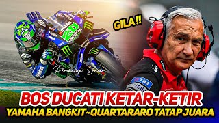 BOS DUCATI KETAR-KETIR🔥YAMAHA BANGKIT~FABIO QUARTARARO COMEBACK JUARA GEBER YZR-M1 MESIN TERBARU V4