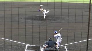 2016年6月9日 イースタンリーグ 横浜DeNAー北海道日本ハム 山下幸輝選手 ツーベースヒット