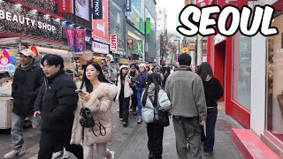 Myeongdong Walking Tour. Seoul City Korea 4k City Tour