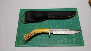 Damascus Bowie and Patch knife #10knivesin10dayschallenge