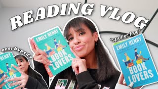 A READING VLOG 🤭 (finally reading emily henry's BOOK LOVERS + review!) *spoiler free*