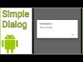 Simple Dialog with 1 Button - Android Studio Tutorial