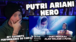 Metal Vocalist First Time Reaction - "Alan Walker X Putri Ariani - Hero | TIKTOK AWARDS INDONESIA