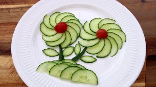 Cucumber Show | Vegetable Carving Garnish | Cucumber Rose | Cucumber Decoration