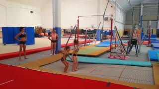 SALTO AVANTI IN DUE AL TRAMPOLONE GINNASTICA ARTISTICA CSB