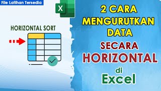 2 Cara Mengurutkan Data Secara Horizontal #tutorialexcel #tutorialexcelpemula