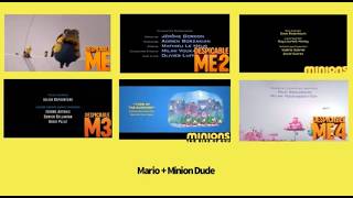 Despicable Me \u0026 Minions Movies End Credits Side-By-Side with Despicable Me 4