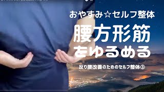 「反り腰改善のためのセルフ整体シリーズ③「腰方形筋」のセルフ整体 - おやすみ☆セルフ整体 2023年1月9日（月）