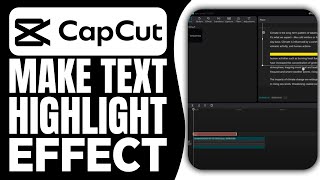 How to Make Text Highlight Effect in CapCut PC (2024)