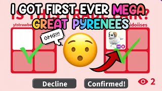 OMG! I Got FIRST EVER NEW MEGA GREAT PYRENEES In Adopt Me...😱