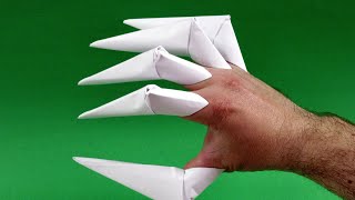 How to make claws out of paper step by step