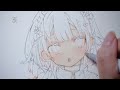 【コピック】オリジナル　イラストメイキング天使ちゃん【アナログ絵】