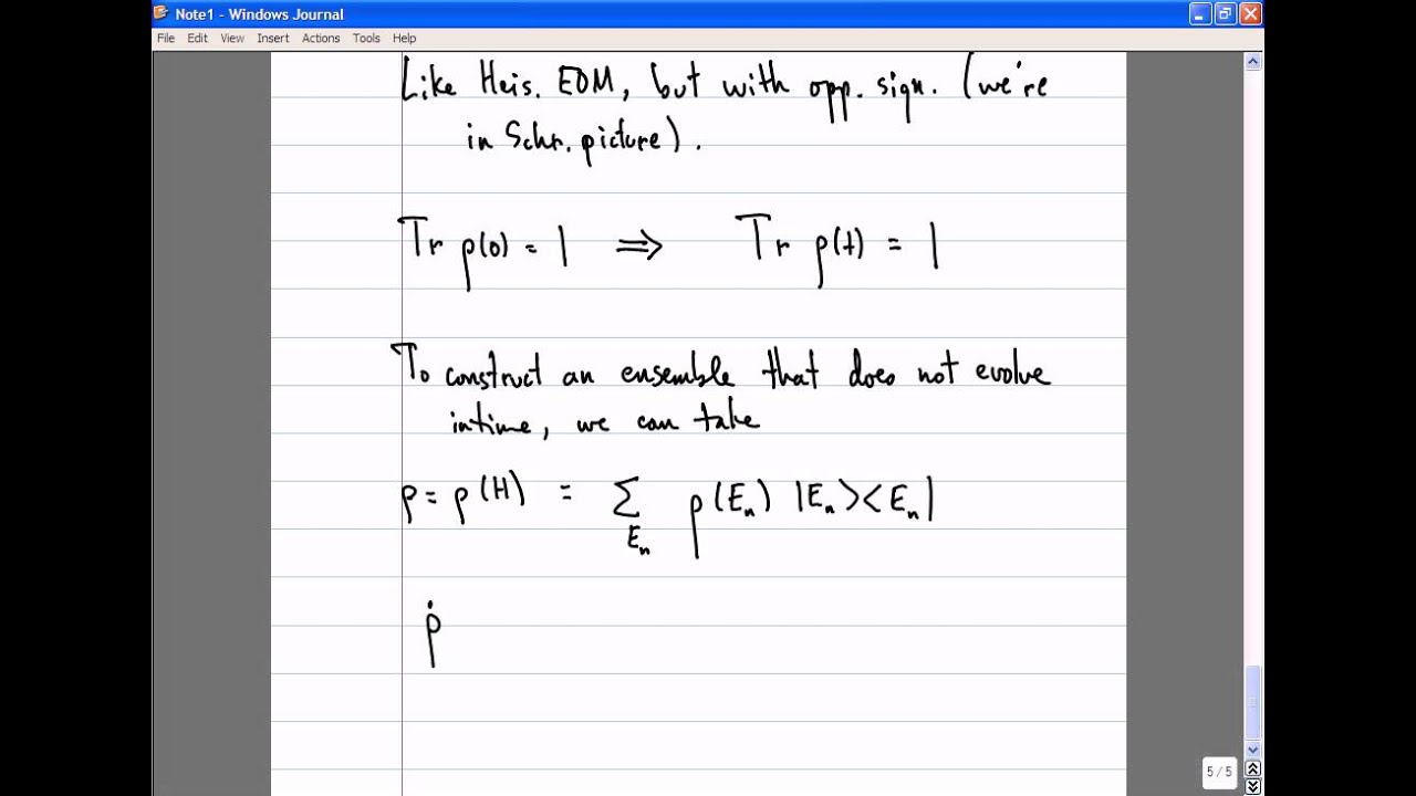 Quantum Theory, Lecture 9: Quantum Statistical Mechanics. Density ...