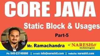 Static Block and Usages Part 5 | Core Java Tutorial