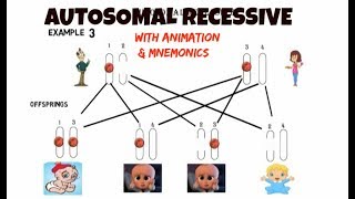 AUTOSOMAL RECESSIVE DISORDERS (WITH MNEMONICS & ANIMATION in 8 mins) 😇🤓 !