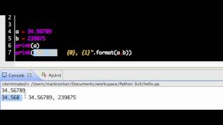 Intro To Python: Print format advanced