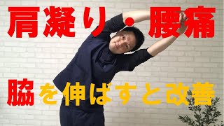 肩凝りと腰痛をまとめて改善！肩凝りには脇を柔らかく！