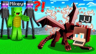 ENDER DRAGON MORPH Speedrunner vs Hunter with ENDERMAN in Minecraft Maizen!