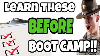 Learn This BEFORE Boot Camp // 10 Things to Memorize BEFORE Army Basic Training