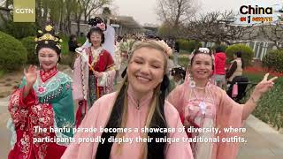 Beijing Huazhao Festival's spectacular hanfu parade #beijingHuazhaoFestival #hanfu