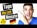 Weekdays, Daytime and Months in German | German Basics | YourGermanTeacher