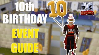 OSRS 10th Birthday Event Full Walkthrough + Guide! | FREE Party Hat!