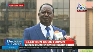 Raila Odinga raises concerns a few hours to #ElectionsKE