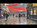 Heavy Rain Walk in Central London: Apr 2023 | Rainy Day in London [4K HDR]