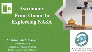 Astronomy : from Oman to discovering NASA / By Dr. abdulWahhab Al-Busaidi