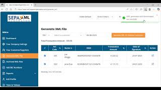 SEPA XML GENERATOR - Generating a SEPA xml file for Credit Transfers or Direct Debits