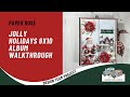 8x10 Christmas Album Walkthrough | @countrycraftcreations DTP | Paper Rose Jolly Holidays