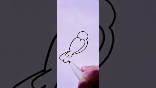 This is how to draw a bird in seconds #simple strokes