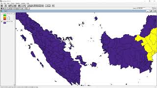 Pelatihan ArcView GIS 3.3. Membuat Kartogram Data Covid Harian Kalimantan Timur.