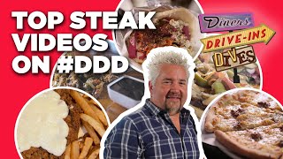 Top #DDD Steak Videos of All Time with Guy Fieri | Diners, Drive-Ins, and Dives | Food Network