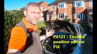 Ford Street Ka 1.6 P0121 DTC code diagnosis and fix (Throttle position sensor location)