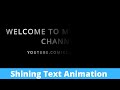 Shining Text Animation using HTML & CSS