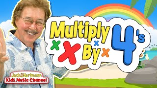 Multiply by 4's! | Multiply By Music | Jack Hartmann