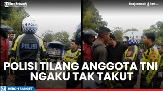 Nyaris Bentrok, Polisi yang Tilang dan Bentak Anggota TNI Ngaku Tak Takut