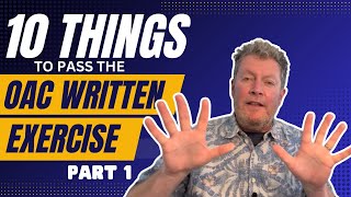 Top 10 Things to Pass the OAC Written Exercise | Ace It the First Time Part 1 #policerecruitment