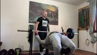 Bench press: 2 plate rep out (100kg/220lbs x37); +7 reps PR #conjugatemethod