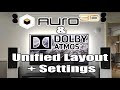 Auro 3D unified layout with Dolby Atmos & settings