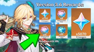 AWESOME!! 76+ FREE Wishes in UPDATE 3.6! from Hoyoverse | Genshin impact