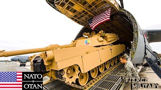 US Military Footage Loading Abrams Tanks Onto Giant C17 Aircraft For Delivery To Ukraine