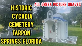 Beautiful Greek Florida Cemetery with Picture Graves- Tarpon Springs