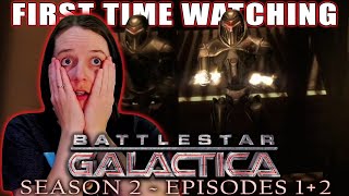BATTLESTAR GALACTICA | Season 2 - Ep. 1 + 2  | First Time Watching Reaction | Turn The Safety Off!