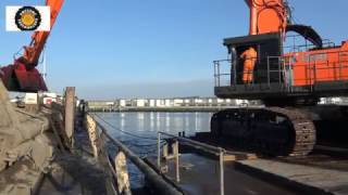 Hitachi EX1200 Super Long Reach dredging excavator